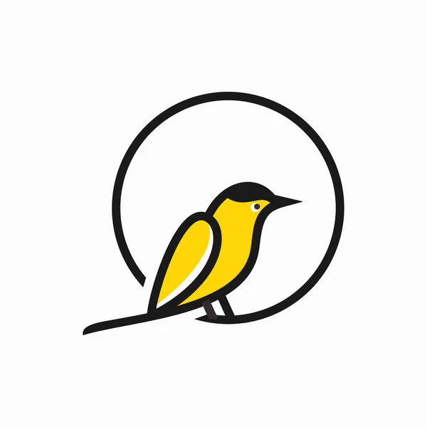 Κίτρινος Φορέας Λογότυπου Πτηνών Oriole — Διανυσματικό Αρχείο
