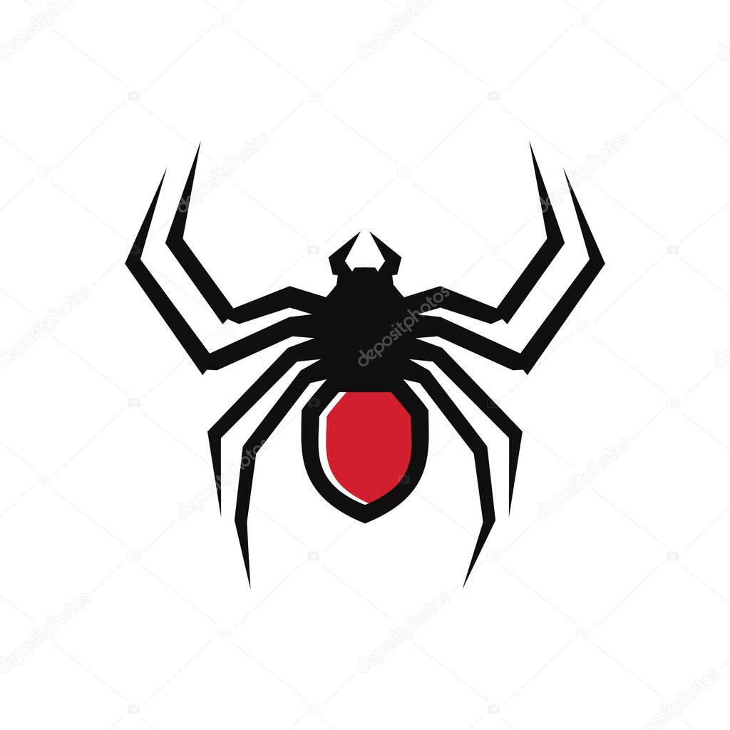 Spider Logo design vector Internet Web spy technology