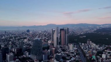 Mexico City 'deki binaların hava görüntüleri.