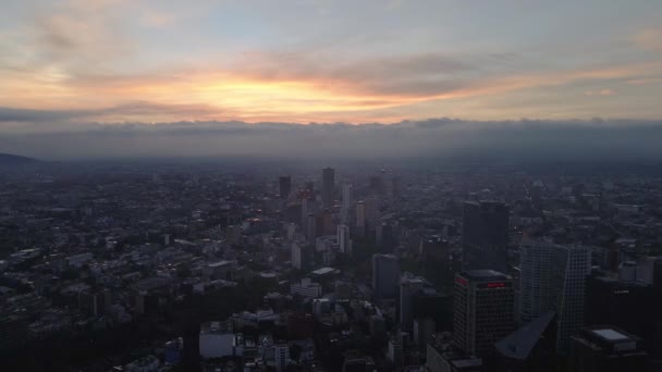 Nascer Sol Cidade México Avenida Reforma — Vídeo de Stock