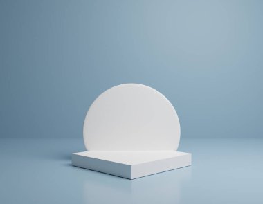 3d Podyum Beyaz Geometrik Ürün Temiz Çamur Efekti