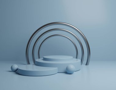 Özet Minimum Pastel Hafif Pastel 3d Silindirik Podyum Ürün Tanıtımı İçin Yay