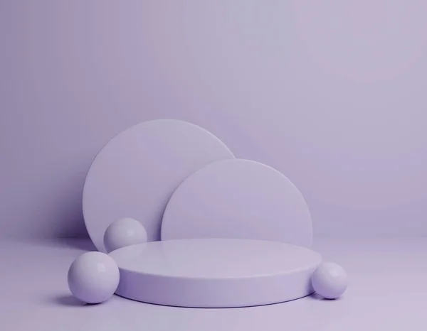 Podium Αφηρημένη Violet Σύνθεση Παρουσίαση Προϊόντος Render Εικονογράφηση — Φωτογραφία Αρχείου