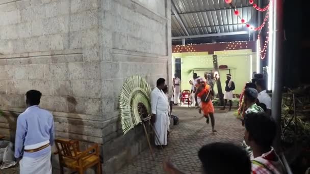 Удупи Индия Марта 2020 Года Древний Ритуал Поклонения Духовному Богу — стоковое видео