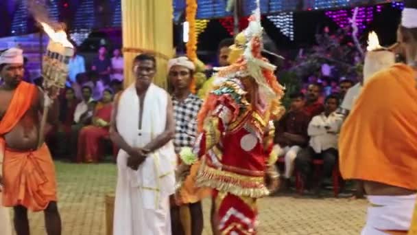 Udupi Ινδία Μαρτίου 2020 Ένας Καλλιτέχνης Που Εκτελεί Χορό Μοναδική — Αρχείο Βίντεο
