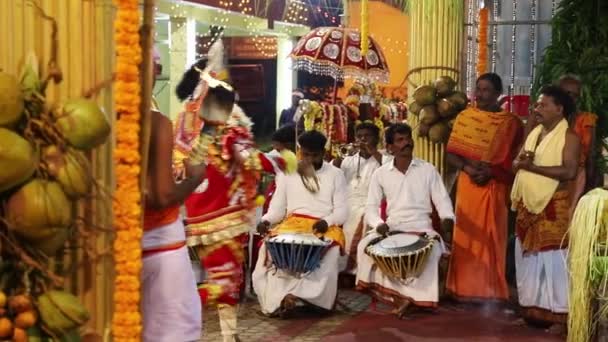 Udupi India Mar 2020 Artisti Che Suonano Batteria Percussioni Durante — Video Stock