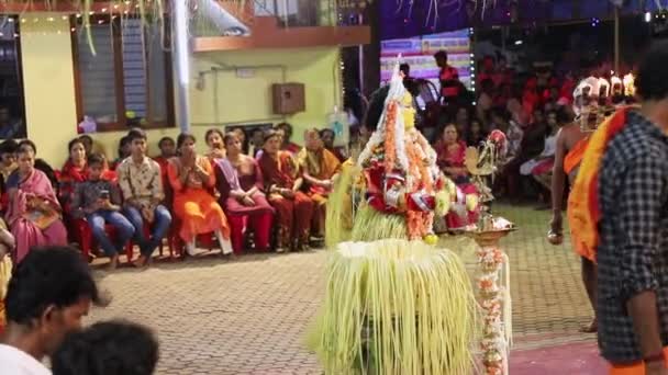 Udupi Ινδία Μαρτίου 2020 Ένας Καλλιτέχνης Που Εκτελεί Χορό Μοναδική — Αρχείο Βίντεο