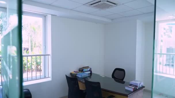 Bangalore Indien Januar 2021 Ein Naher Blick Auf Leere Büroräume — Stockvideo