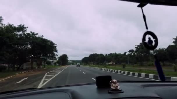 Shivamogga Indien Februar 2020 Eine Lange Fahrt Auf Den Straßen — Stockvideo