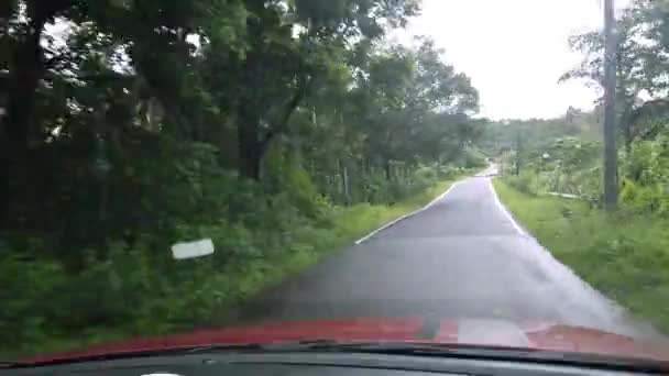 インド シバモッガ2020年2月18日 雨季に西部の道路を長距離ドライブ — ストック動画