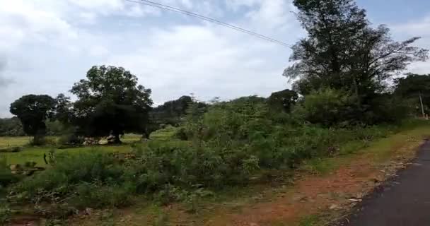 Driving Roads Small Villages Western Ghats Sunny Day — Stock Video