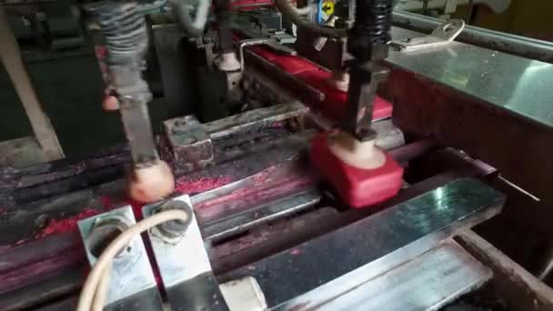 Manufacture Soap Conveyor Equipment Soap Factory Conveyor Belt View Stand — Stock Video