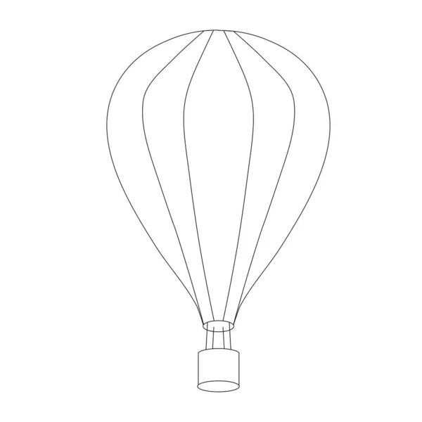 Ballon Outline Monochrome Schets Voor Web Voor Print Voor Kleurboek — Stockvector