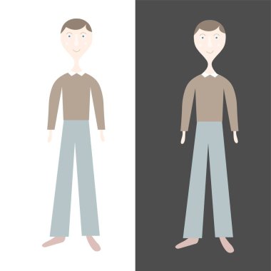 Düz dizayn vektör illüstrasyonu beyazda, siyahta web için, baskı için