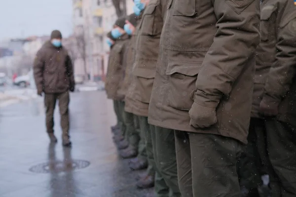 Forces Armées Garde Nationale Ukrainienne Des Soldats Armée Ukrainienne Sont — Photo