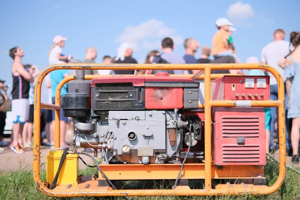 Diesel electric generator use for emergency electric power in the festival.