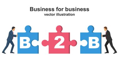 B2B konsepti. İş için iş. Çevrimiçi Anlaşma