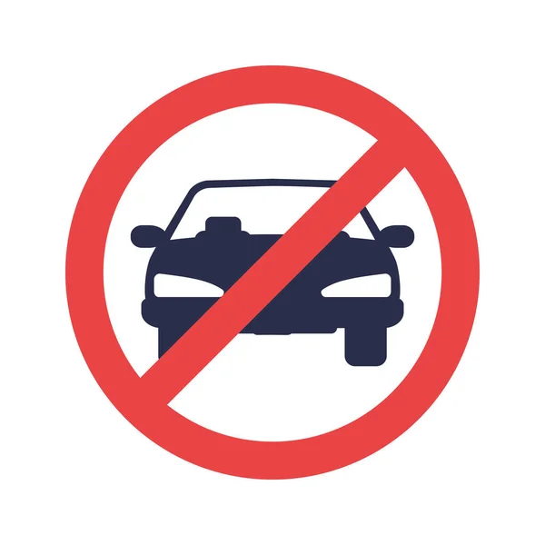 No estacionar. No hay señal de coche. Prohibidor de estacionamiento símbolo. — Archivo Imágenes Vectoriales