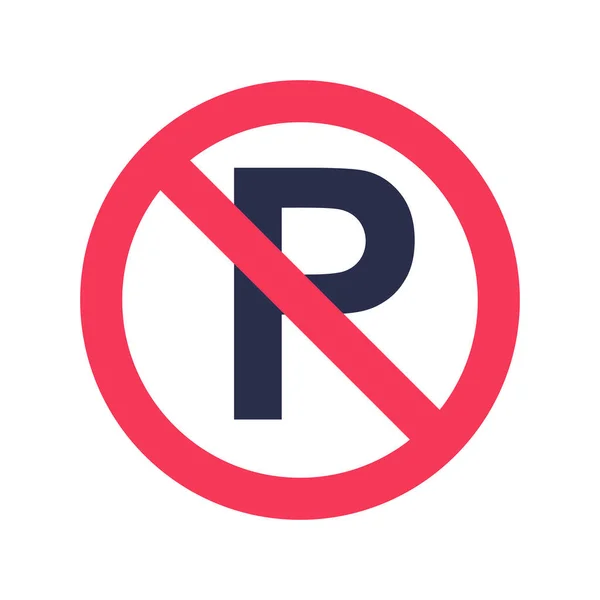Niet parkeren. Geen autobord. Parkeerverbod symbool — Stockvector