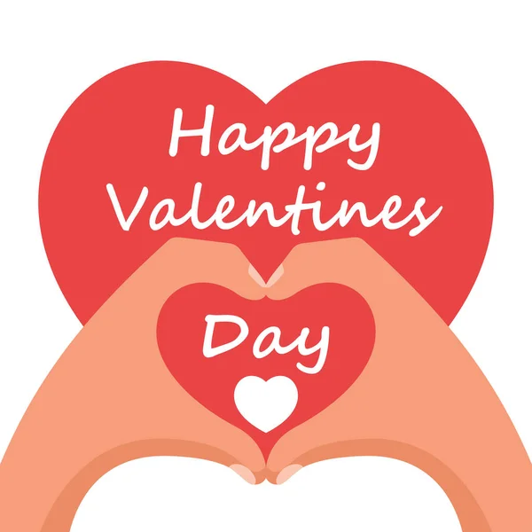 Alles Gute zum Valentinstag. Mann und Frau haben Herz. — Stockvektor