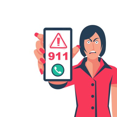 911 'i. Korkmuş kadın kurtarma ekibini arıyor..