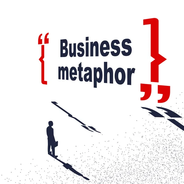 Üzleti metafora koncepció. Vektorlapos minimális. — Stock Vector