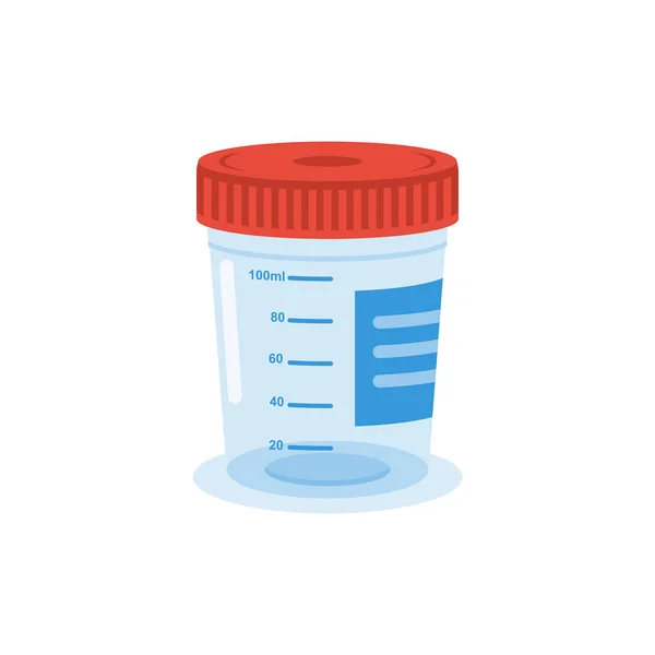 Container analysis. Empty jar for analysis. — Stock Vector