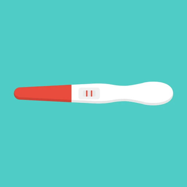 Prueba de embarazo positiva con dos rayas rojas — Archivo Imágenes Vectoriales