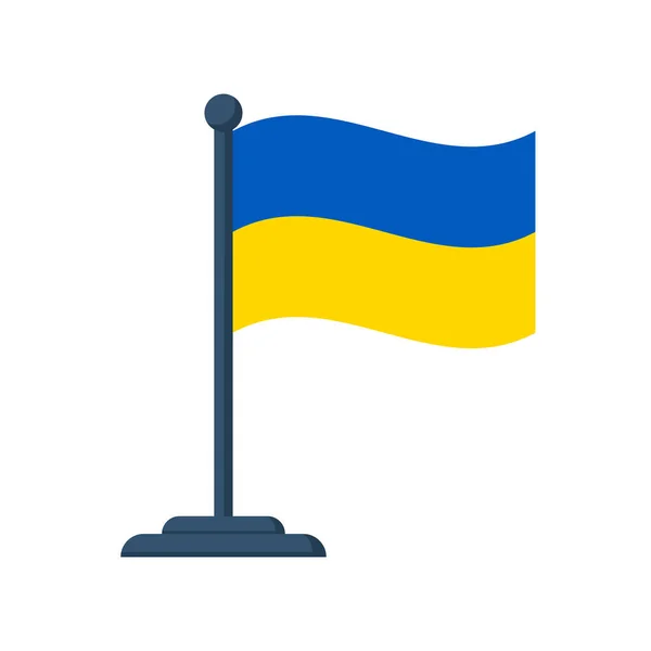Bandiera Ucraina Paese Indipendente Bandiera Due Colori Blu Giallo Due — Vettoriale Stock