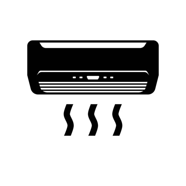Conditioner Black Icon Dark Silhouette Home Conditioner Air Conditioning Cold — ストックベクタ