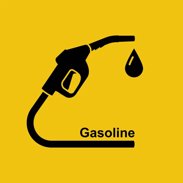 Bomba Combustível Assinatura Posto Gasolina Sinal Posto Gasolina Bocal Bomba — Vetor de Stock