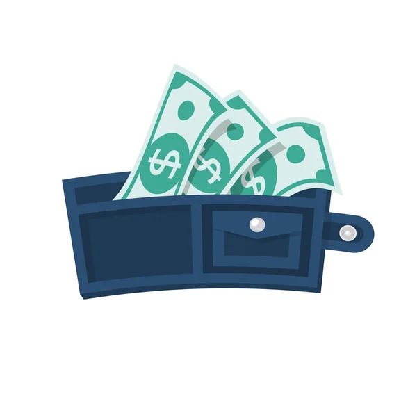 Money Making Concept Vector Illustration Flat Design Isolated Background Wallet — 스톡 벡터