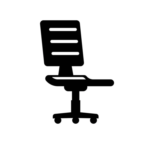椅子图标 黑色的轮廓扶手椅 象形文字空缺 矢量插画平面设计 被白色背景隔离 空缺概念 — 图库矢量图片