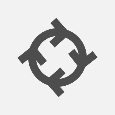 Dairesel oklar siyah simge. Beyaz arkaplanda siyah simgeler. Mobil uygulamalar için siluet. Arayüz ve bilgi için resim grafiği. Vektör çizimi düz tasarım. Web ve yazdırma düğmeleri.