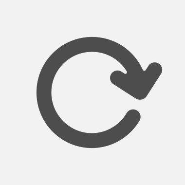 Dairesel oklar siyah simge. Beyaz arkaplanda siyah simgeler. Mobil uygulamalar için siluet. Arayüz ve bilgi için resim grafiği. Vektör çizimi düz tasarım. Web ve yazdırma düğmeleri.