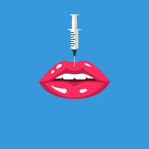 Botox Vulstoffen Botox Injectie Vrouw Zorgt Voor Huid Injectie Van — Stockvector