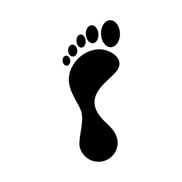 Черная Икона Ноги Подошвы Ног Силуэт Ноги Мужчины Женщины Шаблон — стоковый вектор