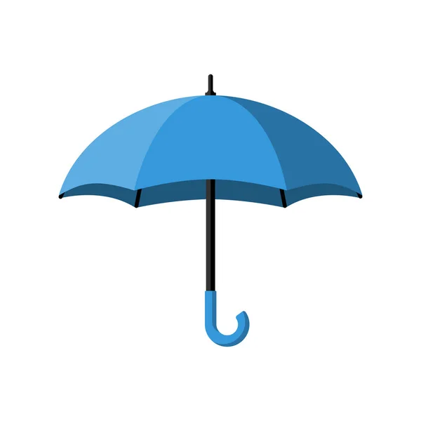 Paraguas Icono Plano Paraguas Azul Protección Contra Lluvia Para Diseño — Vector de stock