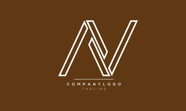 Alfabeto Lettere Iniziali Monogramma Logo Avn — Foto Stock
