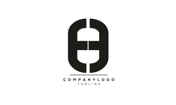 字母缩写 Letters Initials Monogram Logo — 图库照片