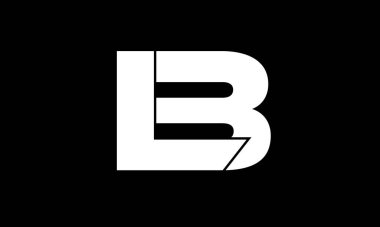 Soyut Harf Vektör Logosu LB BL B Tasarım Şablonu