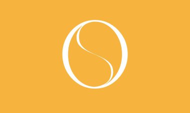 Soyut Harf Vektörü Logosu OS So Design Şablonu