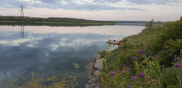 Dinyeper nehri manzarası, Bashmachka köyü, Ukrayna