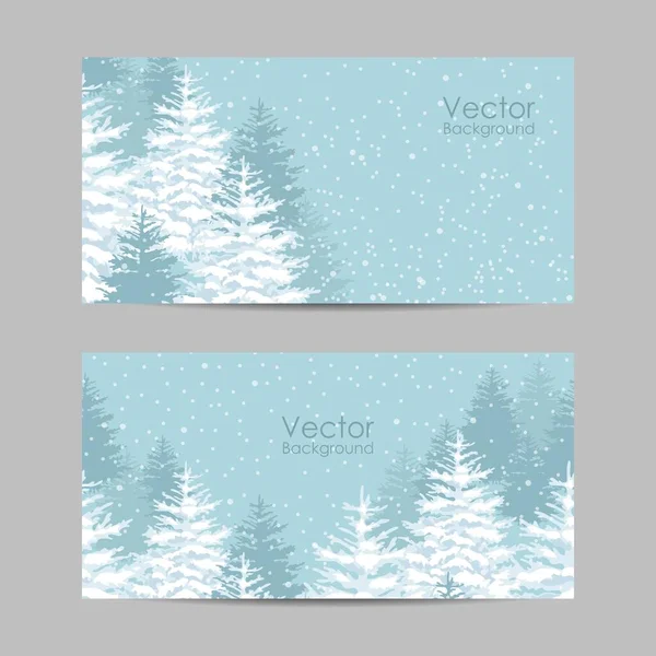 Conjunto Banners Horizontales Paisaje Exterior Del Parque Vector De Stock