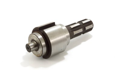 Saman balyası yedek parça debriyaj merkez perspektif görünümü beyaz arkaplan izole