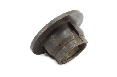 Saman balyası yedek parça köşe biçimi debriyaj diski, perspektif görünümü beyaz arkaplanda izole