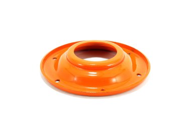 Saman balyası yedek parça indirgenme dişli plakası, perspektif üst görünüm beyaz arkaplan izole