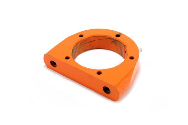 Saman balyası yedek parça piston bağlantı çubuğu gövdesi, perspektif üst görünüm beyaz arkaplan izole