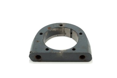 Saman balyası yedek parça piston bağlantı çubuğu gövdesi, perspektif üst görünüm beyaz arkaplan izole