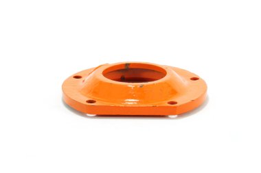 Saman balyası yedek parça piston bağlantı çubuk destek kapağı, perspektif üst görünüm beyaz arkaplan izole